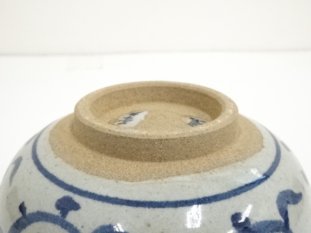 瀬戸焼　時代物　草文　茶碗　合わせ箱　茶道具　骨董品、美術品 瀬戸焼 時代物 草文 茶碗 合わせ箱 茶道具 骨董品、美術品